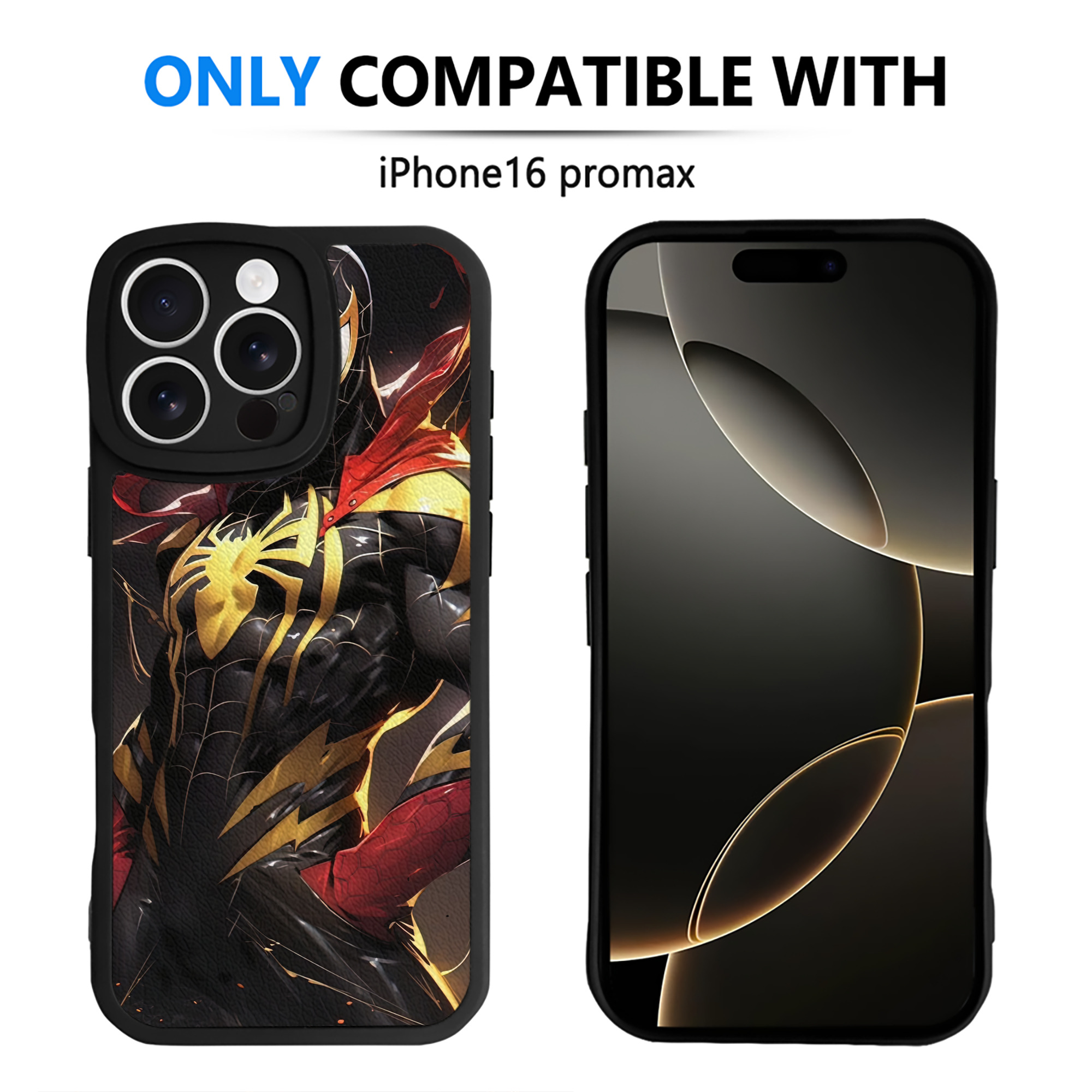 Spider Man スパイダーマン 【iPhone 16シリーズ対応】シリコンスマホケース（レザー調） 材質：シリコン